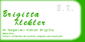 brigitta klekler business card